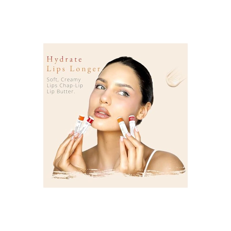 Chap-Lip Bálsamo Labial Hidratante 100 Natural Con Sabor A Frutas,