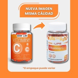 BDM LAB Vitamina C Suplemento Alimenticio 3x2 60 cápsulas c/u Máxima Protección Inmunológica y Energía Natural