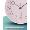 LATENO - Wall Clock without Ticking Noises - Analogue Wall