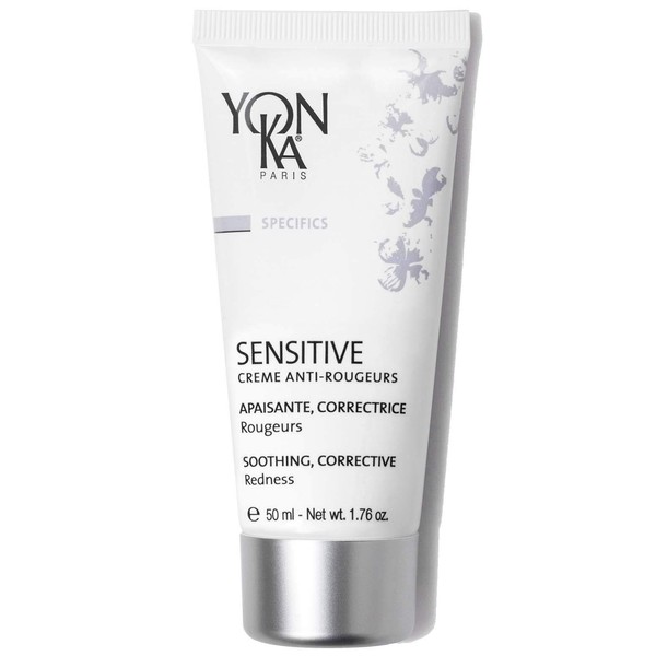 Yon-Ka Sensitive Skin Cream Anti-Redness, Rosacea and Redness Relief Color Corrector with Natural Green Mineral Pigments, Fragrance-Free, 50ml