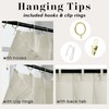 Lino Rosa 30 Inch Cream Short Curtains for Small Window