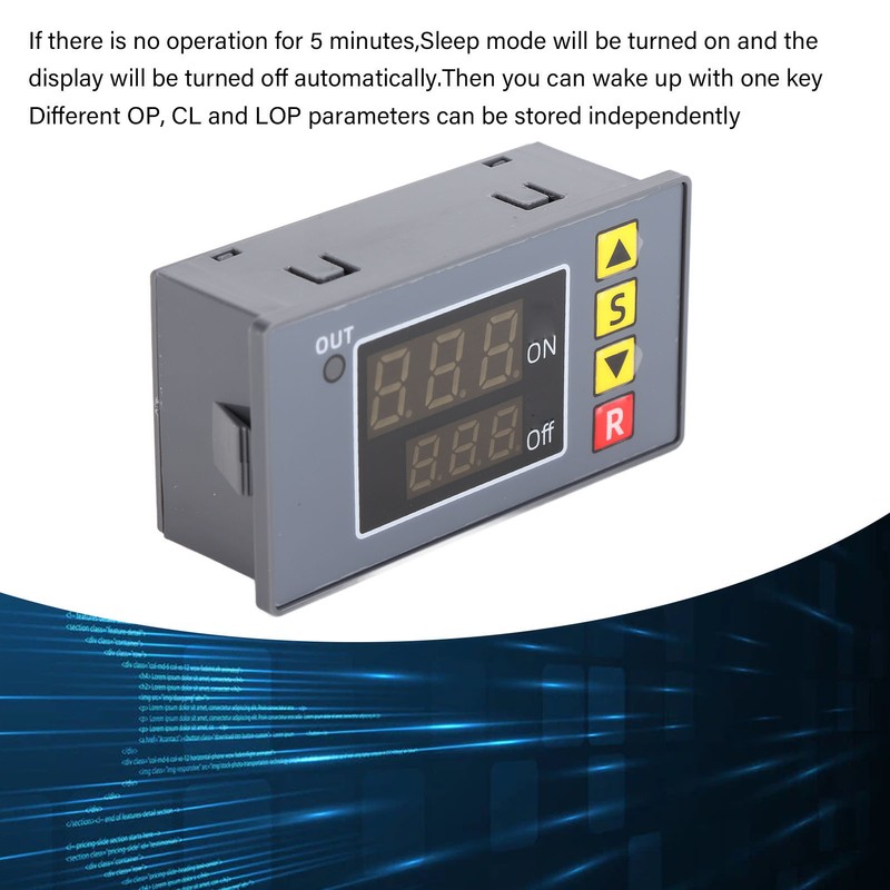 Timer Relay Large Screen OP CL LOP Parameters Independent Store