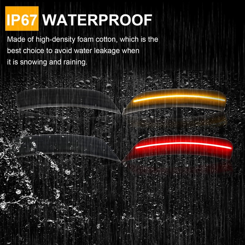 Mynoway 4PCS Smoked Lens LED Side Marker Lamp Replacement for