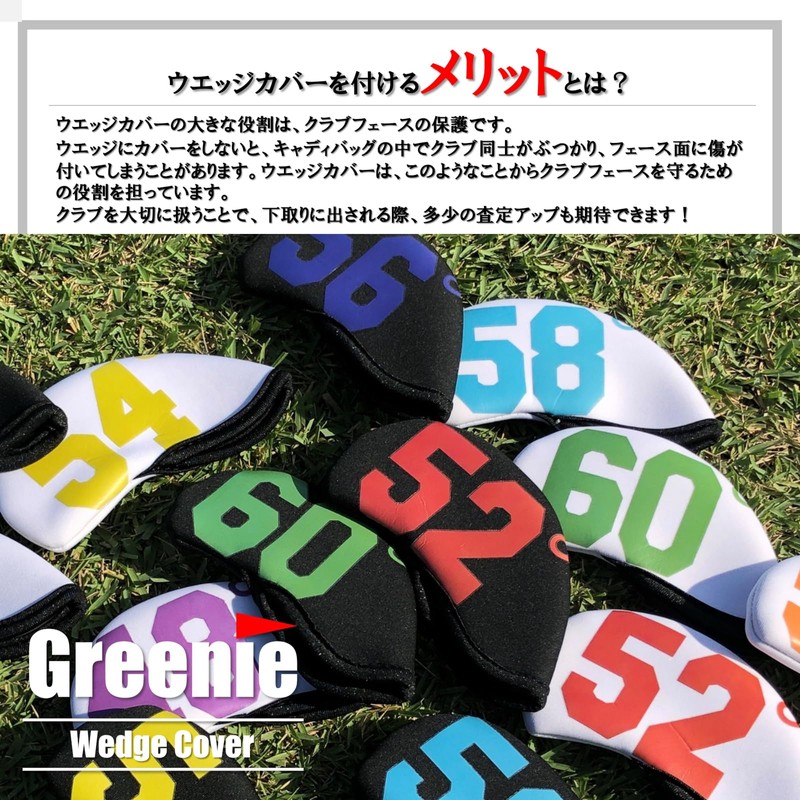 Greenie GR-2308-01 Golf Wedge Cover Iron Cover Head Cover Golf
