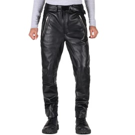 Laverapelle Men's Genuine Lambskin Leather Pants (Black, 32, Polyester Lining) - 1804002