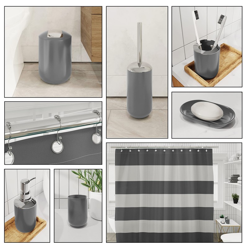 Clara Clark Bathroom Accessories Set - 23PC Shower Curtain Set