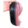 Clip in Bangs Straight mixed colour Fringe Hair Patch Synthetic