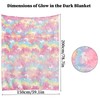 Cuddly Blanket Children Girls, Luminous Blanket for Adults, Glow in
