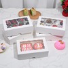 TEMLQPACK 25pcs 7x4.3x2 Inches White Chocolate Covered Strawberries Cookies Cakesickle