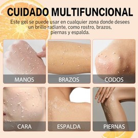 2 PCS Orange Exfoliating Gel, Orange Exfoliating Gel Scrub, Exfoliante Facial, Limpia Los Poros, Reduce Los Puntos Negros y Blancos, Brightening, para Rostro, Codos, Rodillas, Espalda