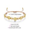 Feyukeu 18K Gold Plated Saint Benedict Medal Bracelet‌ - Adjustable