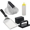 7PCS Griddle Accessories for Blackstone, Stainless Steel Smash Burger Press