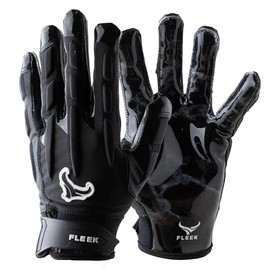 FLEEK FORCEPAD GLOVES Marble Black Football Gloves Rugby Football Elite Receiver Adult Sport Black (2XL)