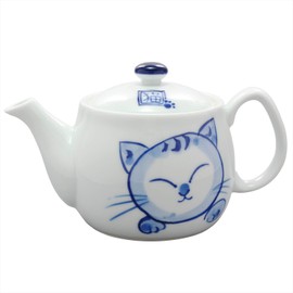 Hogdseirrs 404276 Hasamiyaki Pot, Round Cat, Blue