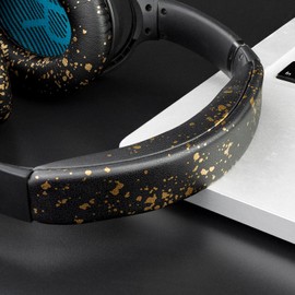 SOULWIT Replacement Headband Pad Kit for Bose QuietComfort 25(QC25)/SoundLink Around-Ear II(SoundLink AE2)/SoundTrue Around-Ear II(SoundTrue AE 2) Headphones, Easy DIY Installation - Black Gold
