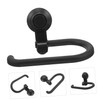 Angoily Abs Bathroom Suction Cup Paper Holder Black Towel Suction