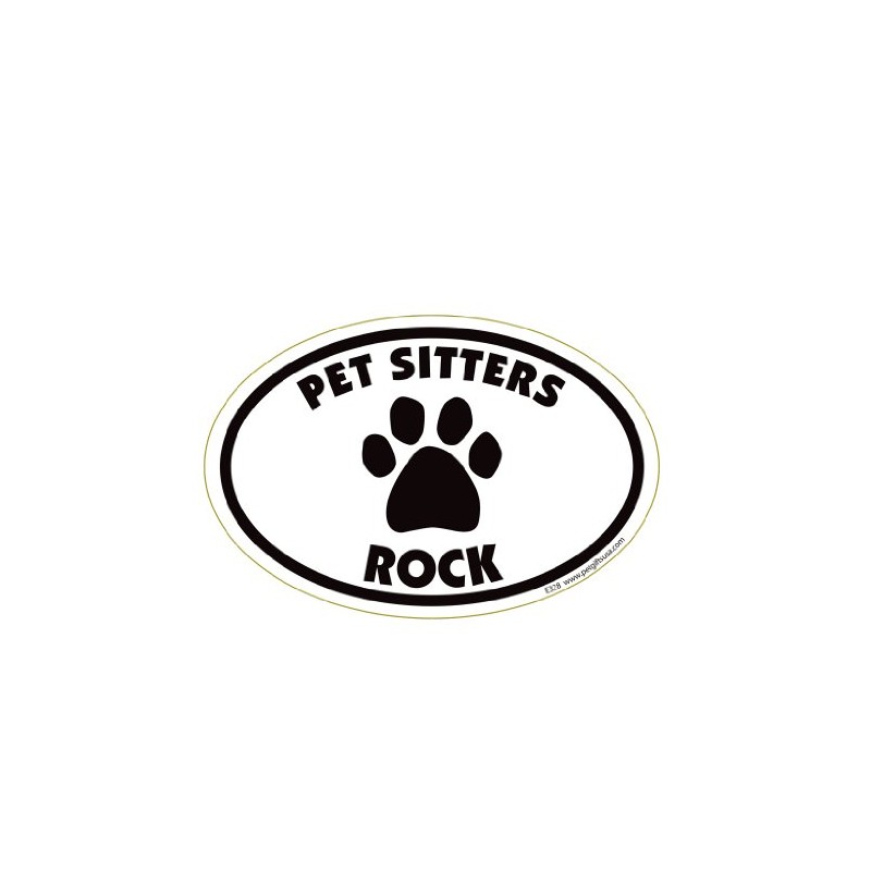 Pet Sitters Rock Oval Shape Durable Car, Truck, Refrigerator Magnet