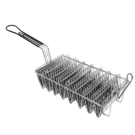 SOTECH Tortilla Fry Basket Kitchen Fried Cooking Taco French Fries Basket for Deep Fat Fryer Squarec Basket Stainless Steel (8 Grid)