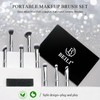 BEILI Travel Eye Makeup Brushes Set 8pcs Removable Double Sided