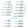 428 pieces aluminium rivets 3.2/4/5 mm, pop rivets, steel rivets,