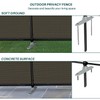 Bynbbur 6'x5' Brown Outdoor Divider Privacy Fence with Iron Poles