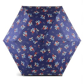 RADLEY Happy & Smile Telescopic Folding Umbrella in Sapphire Blue