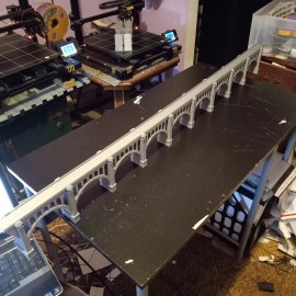 Spencer-3D N Scale Bridge 45-Inch long Paulins Kill Viaduct Bridge 3D Printed. CUSTOMIZABLE