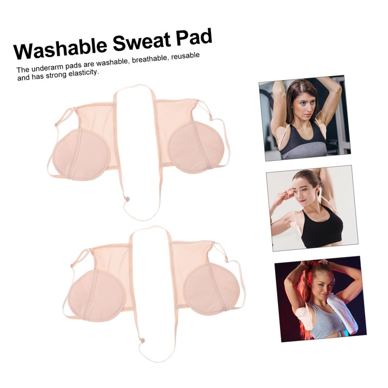 FOMIYES 1pair Adjustable Washable Neutral Underarm Pads for Men Women