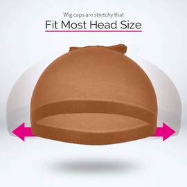 Smilco 20 Pieces Wig Caps, Wig Caps for Women Lace Front Wig Stocking Caps for Wigs Nude Wig Cap (Brown)…