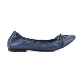 WHITE MOUNTAIN Shoes Sunnyside II - Zapatos Planos de Ballet para Mujer, Azul Marino/Liso, 7.5 US