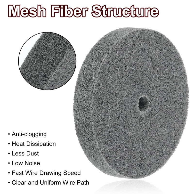 uxcell 3pcs 6" x 1" 180 Grit 5P Nylon Fiber