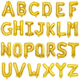 LIKENNY Balloons Alphabet A-Z Balloons Birthday Decoration Set, 16 Inches Large Confetti Balloons, Happy Birthday, Anniversary, Wedding, Party, Cultural Festival, Celebration, Event, Photography