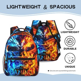 Kids Backpack For Boys Game Boys Backpack For Kids' Backpacks Children Teens Elementary Middle School Students Video Game Bookbag Travel Back Pack for Age 6-18