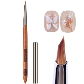 MOLILON Triangular Pyramid Nail Brush for Acrylic Nails, Detail Nails Painting Pen Tools for Flower, Petal & Butterfly Design, Acrylic/Gel Polish 3D Nail Art Brushes for DIY & Salon Use