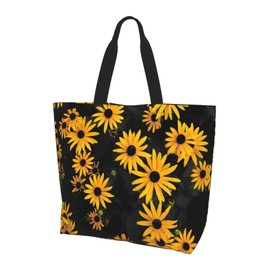 Hulnulnu Tropical Sunflower Tote Bag for Women Travel Work Shopping Grocery Top Handle Purses Large Totes Reusable Handbags Shoulder Bags