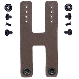 IWB Belt Loop - Double Strap - (8-9oz Leather) - Espresso w/Black Pull-The-Dot Snaps & Mounting Hardware - for Holster Carry - (Fit 1.25-2.00 Inch Belts (Adjustable)