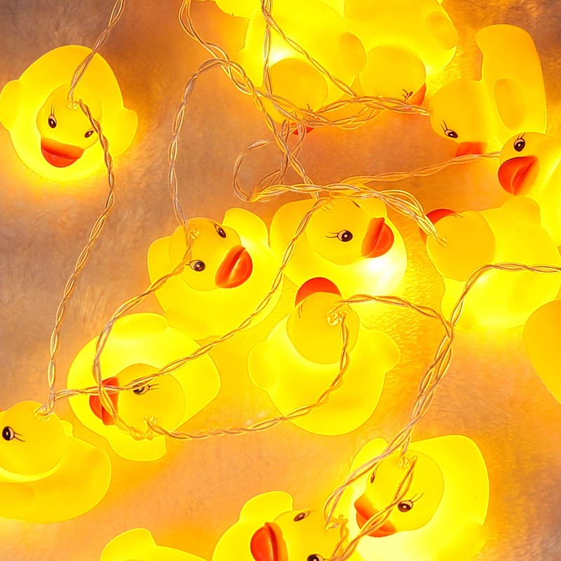 AceList 10 LED Yellow Duck String Lights for Kids Room