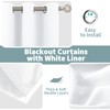 BGment White 100% Blackout Curtains for Bedroom with White Liner,