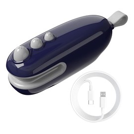 Mini Bag Sealer, Chip Bag Sealer, Small Snack Bag Sealer, Bag Sealer Heat Seal, Bag Sealer and Cutter, Used to Seal Various Bags to Keep Food Fresh and Crunchy, USB Charging Upgrade Model (Bule)