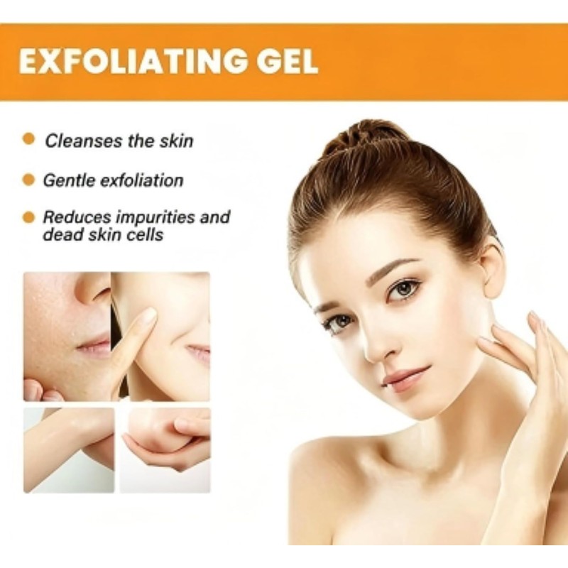Orange Enzymes Exfoliating Gel Purifying Scrub Deep Cleans Pores All