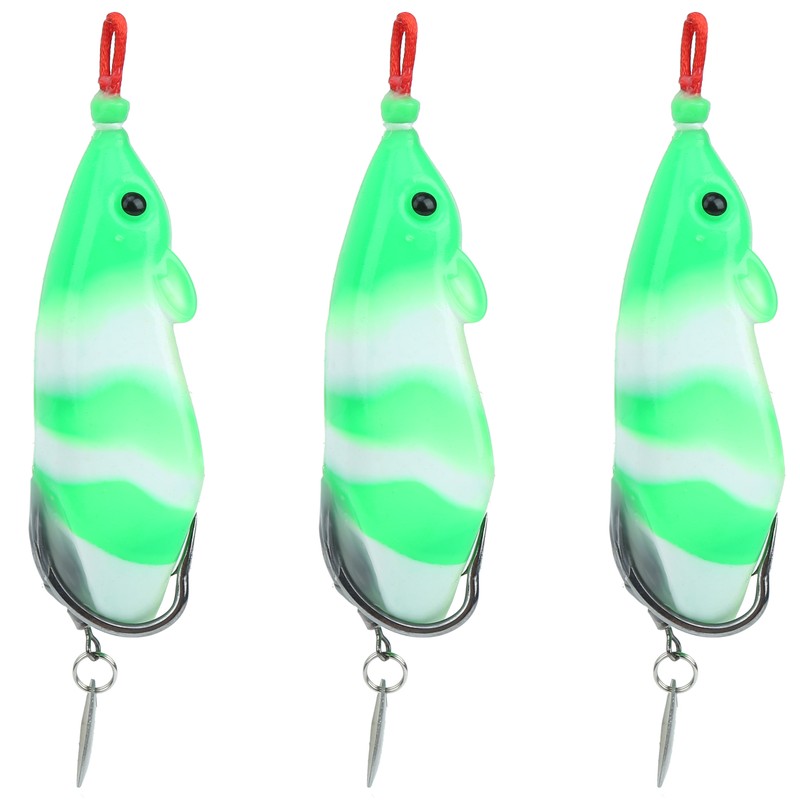 3Pcs Sequin Conversion Soft Artificial Simulation Snakehead Lure Bait Fishing