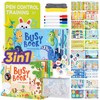 Flybean 3-in-1 Montessori Preschool Busy Book for Toddlers, Kids Age