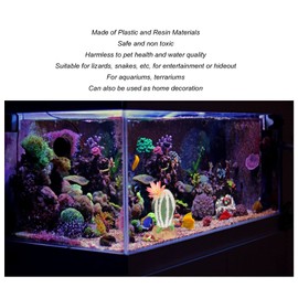 HEEPDD Artificial Cactus Plant Decoration for Aquarium, Fish Tank, Reptile Terrarium, Landscaping