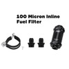 Aswalling Universal Filter BLACK AN6 Inline Fuel Filter E85 Ethanol