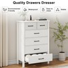 Jocoevol Fluted 6 Drawers Dresser for Bedroom, Tall Modern Chest