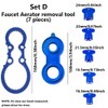 7 Pieces Faucet Aerator Key Removal Wrench Tool Set -