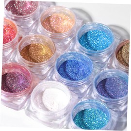 MERRYHAPY 6pcs Quicksand Powder Manicure Vibrant Colors Shimmer Glitter Nail Art Accessories Quick Application for Natural False Nails for Creative Crafts