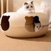 Cat Tunnel Bed with 2 Ventilated Windows Removable Washable Felt