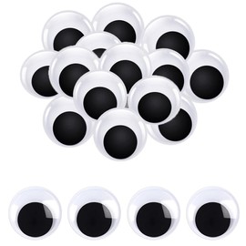 20 occhi autoadesivi oscillanti, 40 mm, occhi in plastica per fai da te, occhi di bambola, occhi oscillanti, occhi neri, occhi di bricolage, wiggle Googly eyes per fai da te
