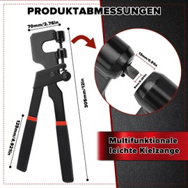 ELNLE Profile Connection Pliers Drywall Pliers Profile Composite Pliers Drywall Profile Composite Pliers Dimensions of the Stamp 0.5 mm, Total Length 305 mm, for Metal Profiles in Drywall